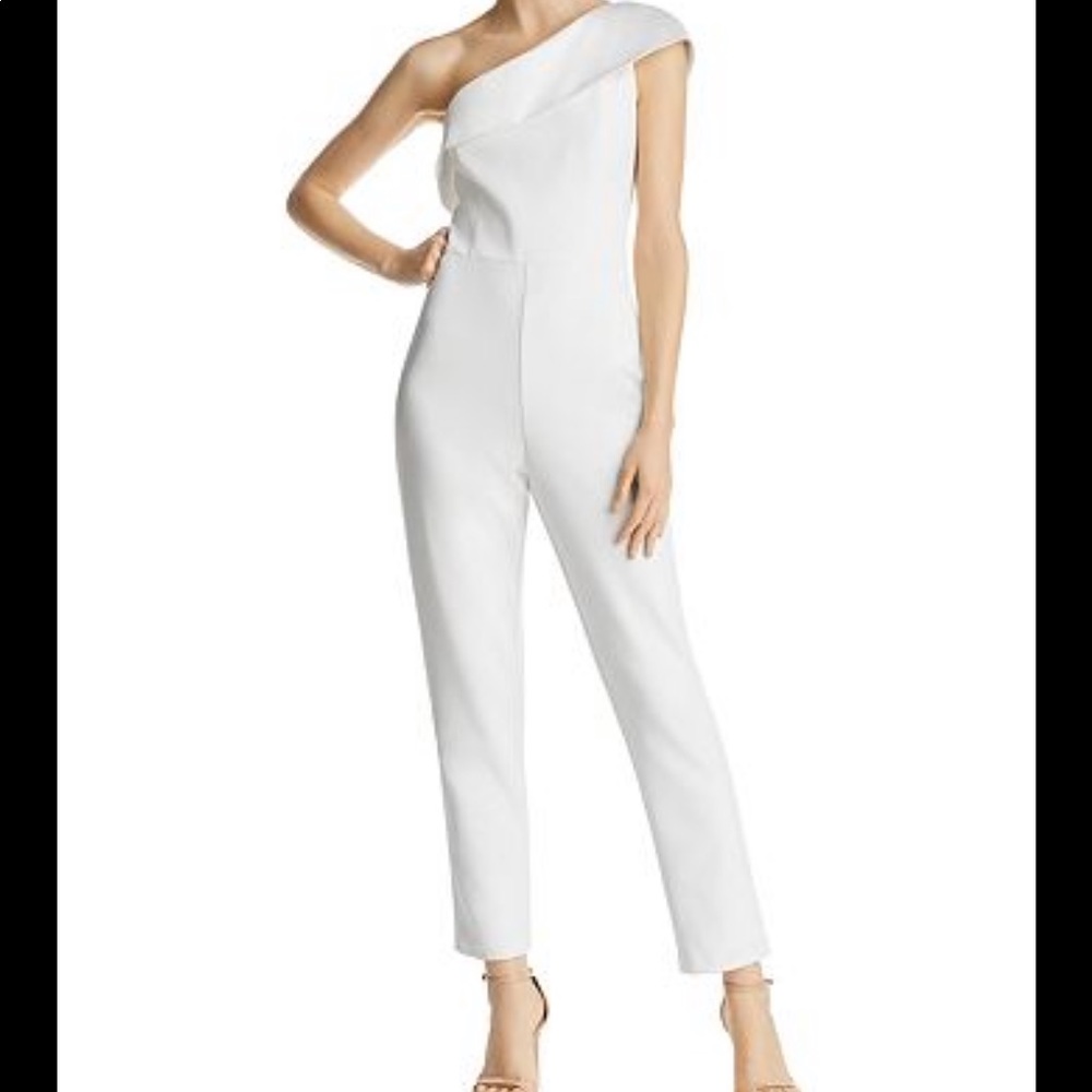 NWT Ivory One Shoulder Jumpsuit
